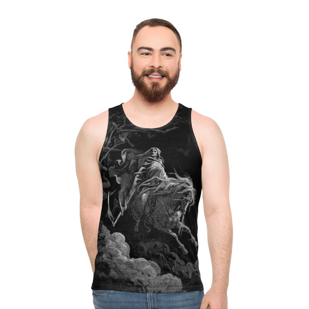 Unisex tank top featuring Gustave Dore's "Death on the Pale Horse" religious art - men