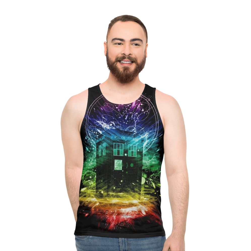 Time Storm Doctor Who Inspired Unisex Tank Top - men