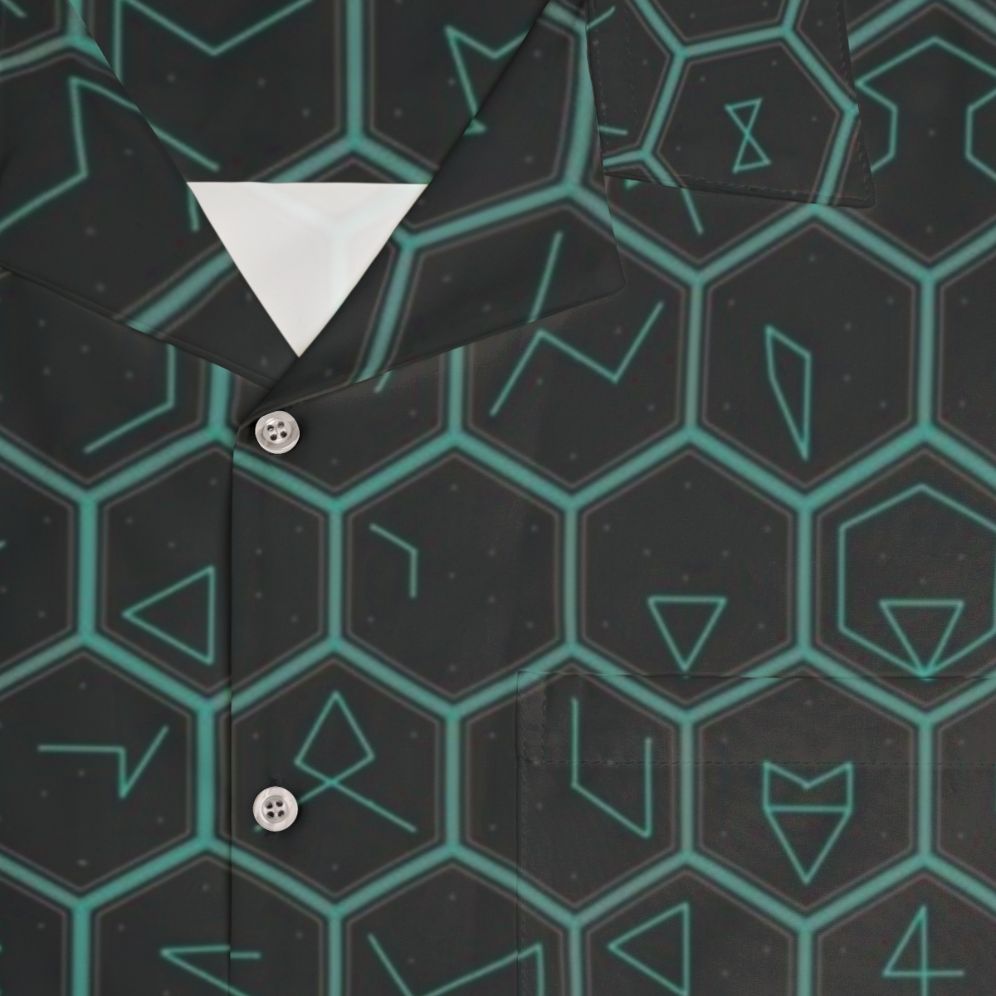 Ingress Glyph Series Hawaiian Shirt - Detail