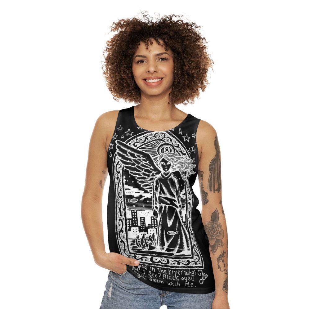 Black Eyed Angels Inverted Graphic Tank Top - women