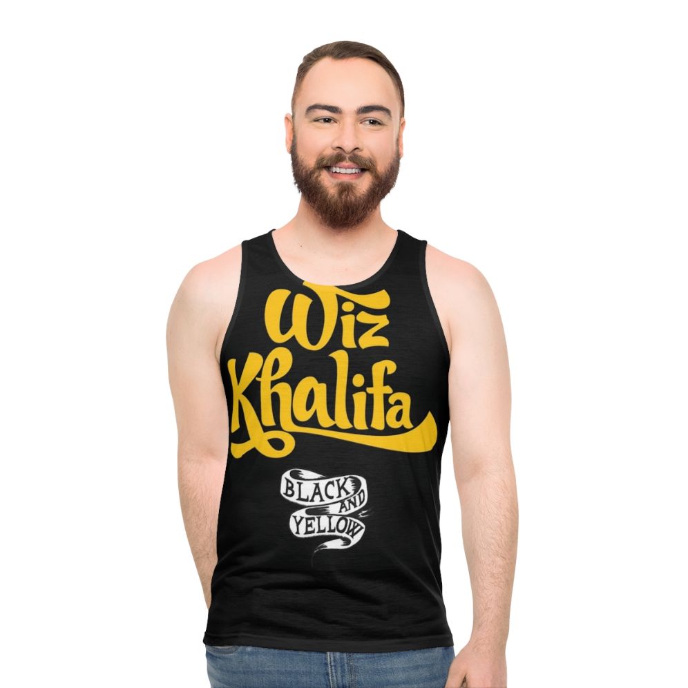 Wiz Khalifa inspired unisex tank top with music logo - men