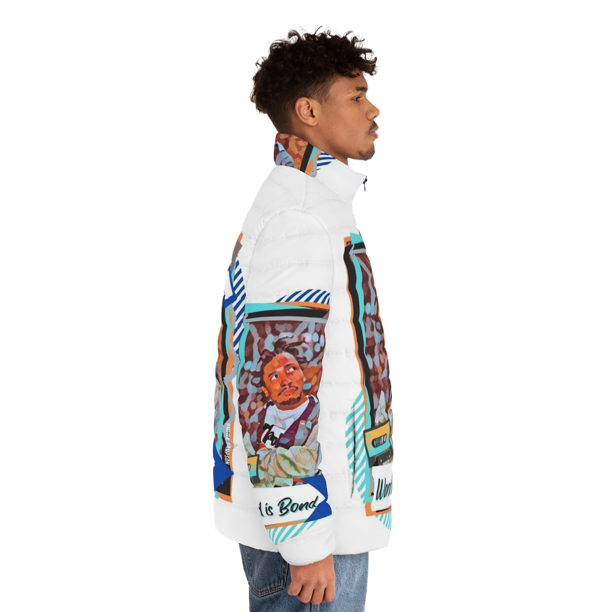 ODB Word Is Bond 90s Puffer Jacket featuring Ol' Dirty Bastard design - men side right