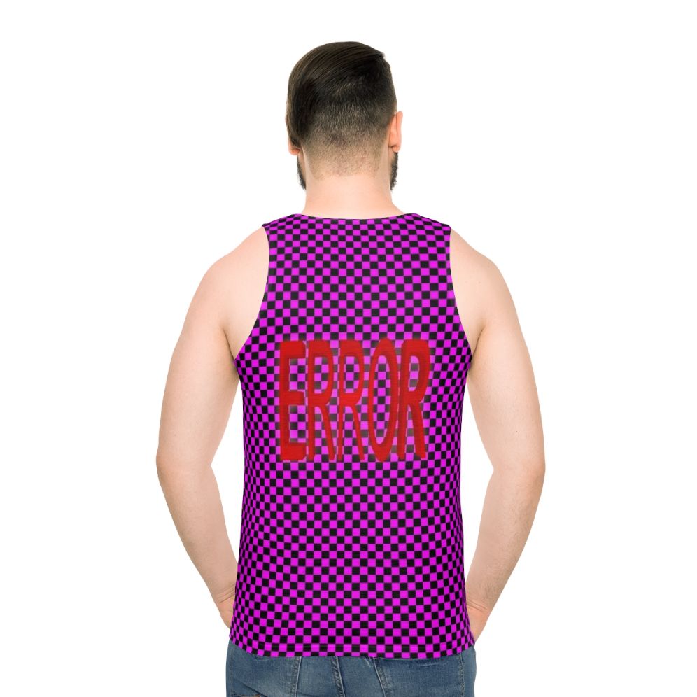 Error Texture Glitch Unisex Tank Top - men back