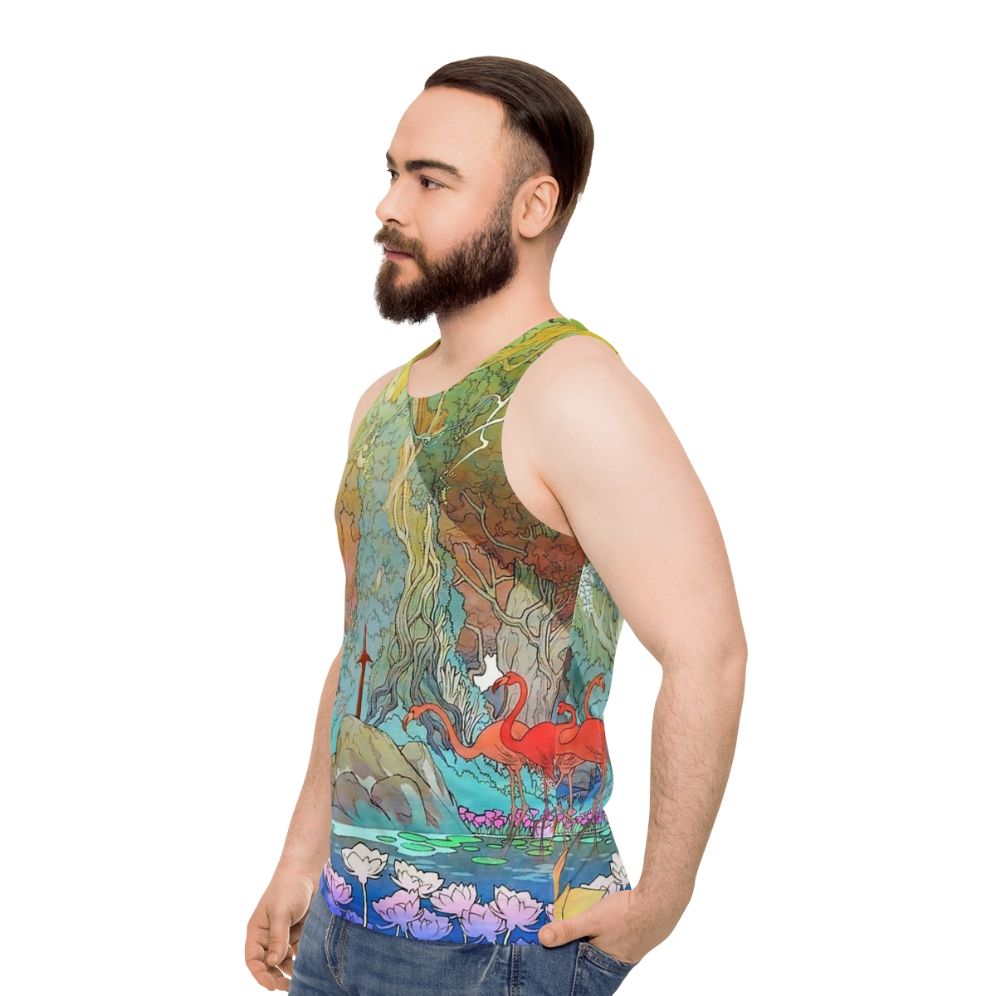 Unisex sword fantasy tank top - men side