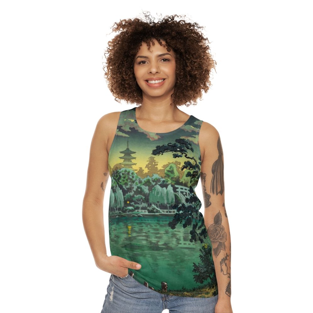 Tsuchiya Koitsu Ueno Shinobazu Pond Unisex Tank Top - women