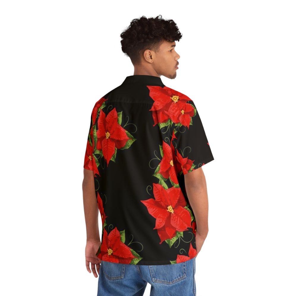 Poinsettia flower Hawaiian Christmas shirt - People Back