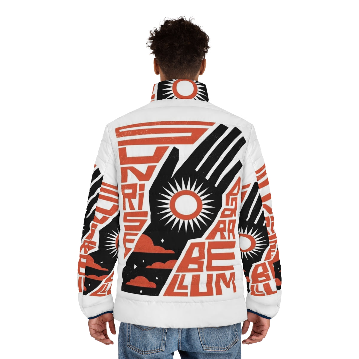 Sunrise Parabellum Puffer Jacket - Disco Elysium inspired streetwear fashion - men back