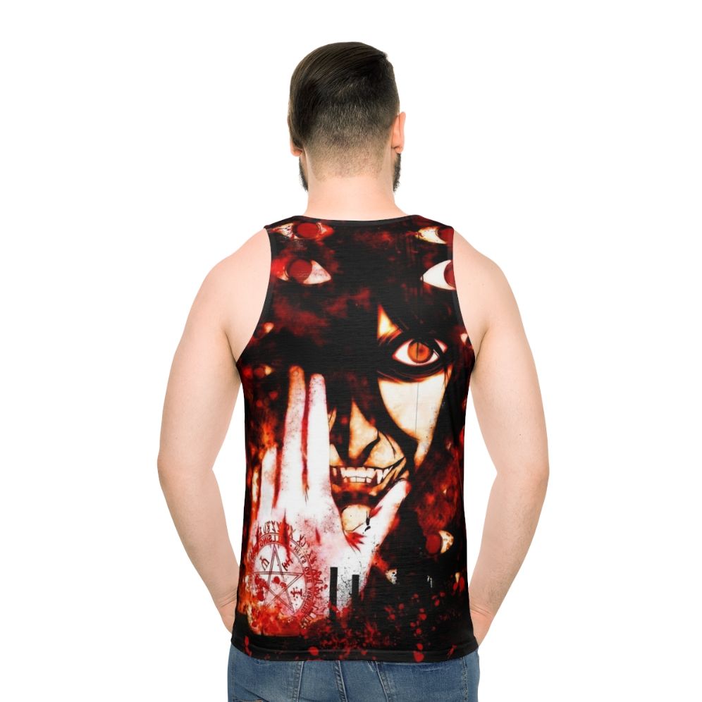 Hellsing Anime Dark Gothic Unisex Tank Top - men back