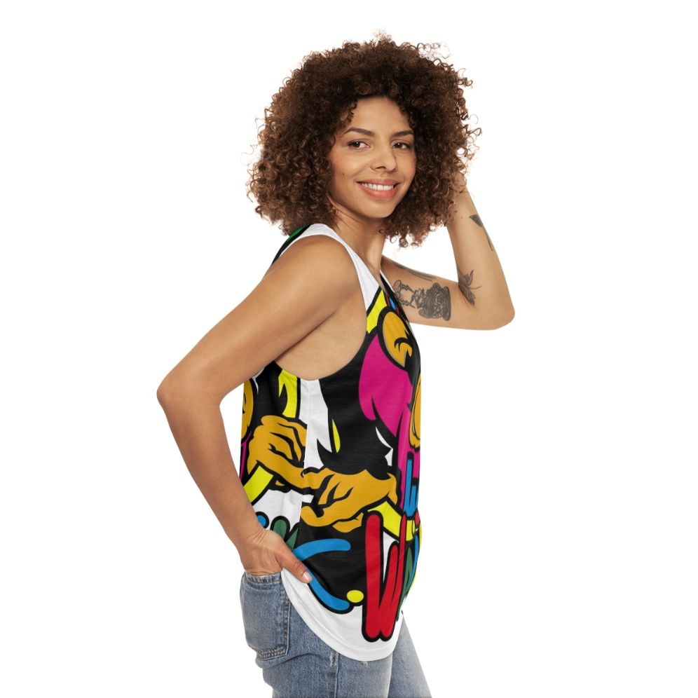 Retro Waikiki Monkey 80s Unisex Tank Top - women side