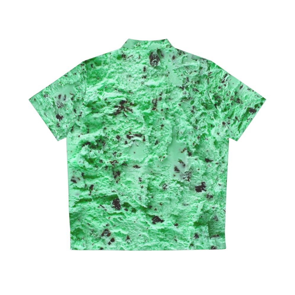 Mint chocolate chip ice cream Hawaiian shirt - Back