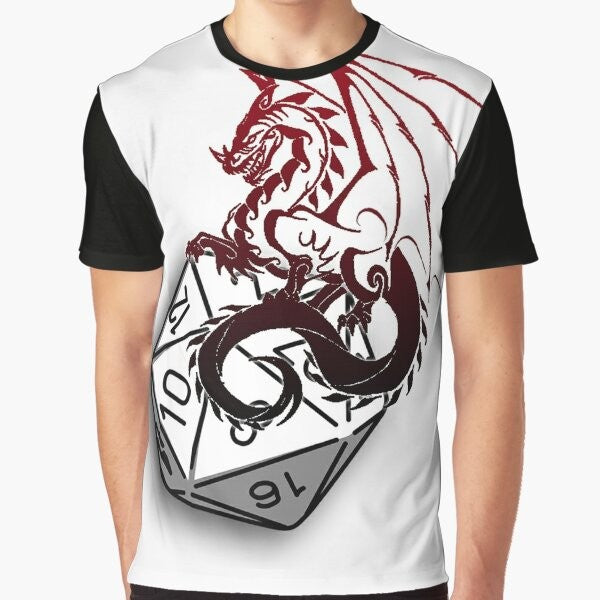 Dungeons and Dragons D20 Graphic T-Shirt for Roleplayers, Dungeon Masters, and Fantasy Fans