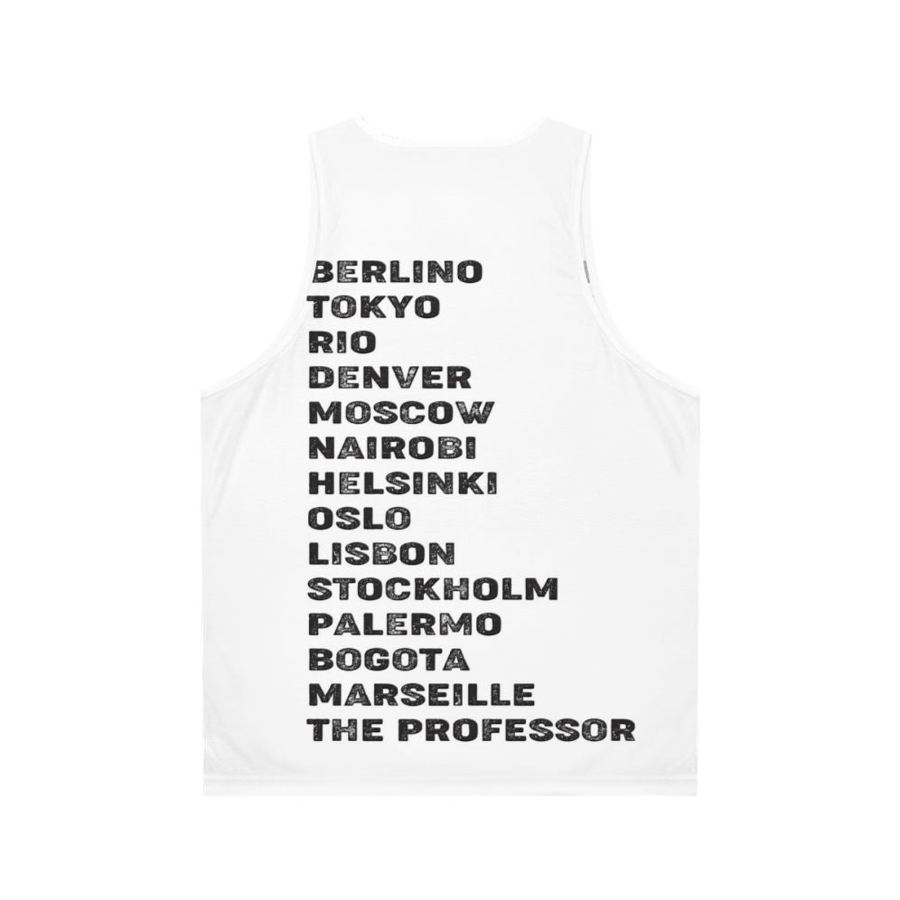 Money Heist Characters Unisex Tank Top - Back