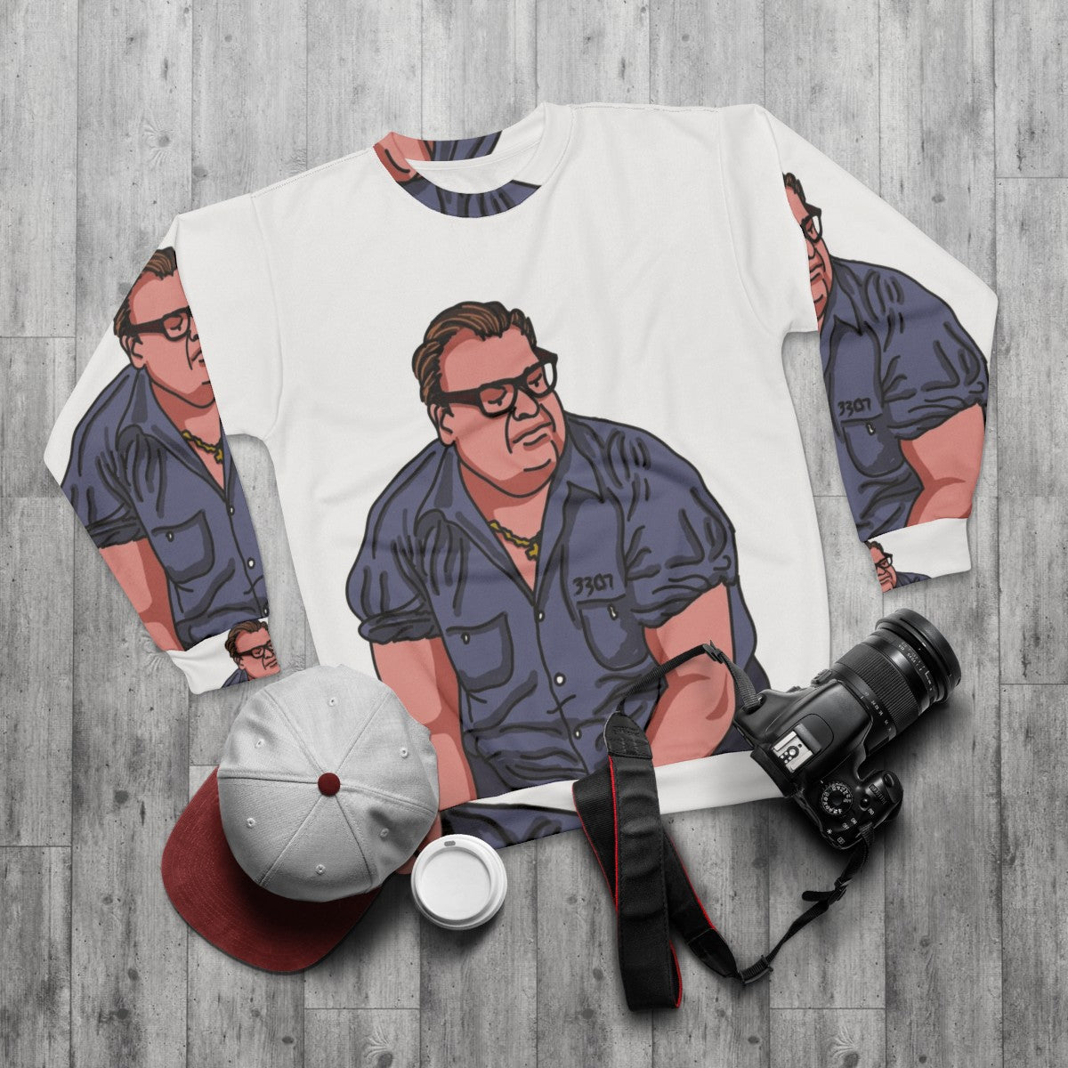 Matt Foley "Scared Straight" Prison Blues Sweatshirt - flat lay