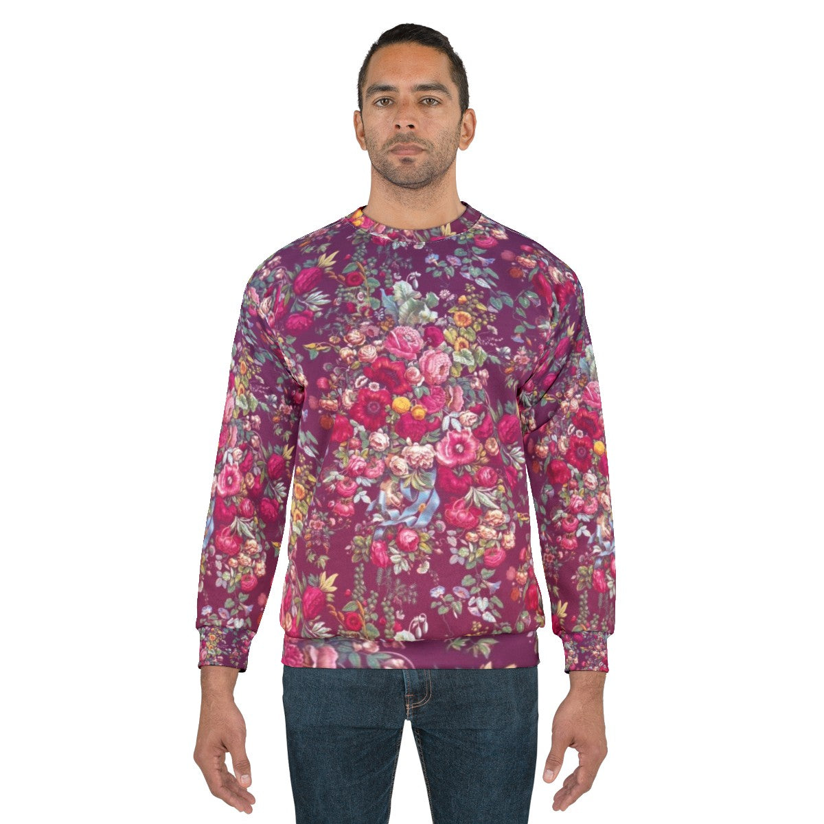 Bouquety floral sweatshirt in a vintage-inspired design - men