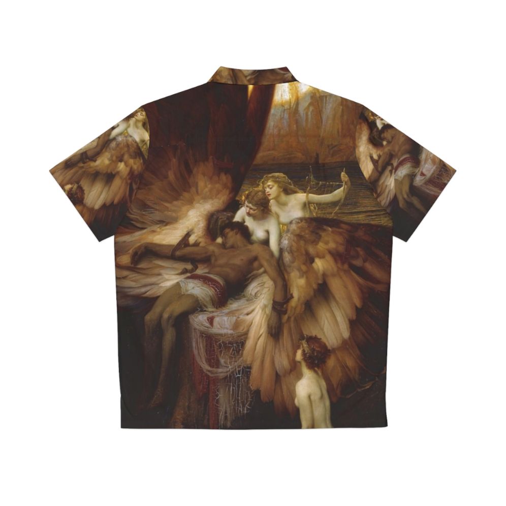 The Lament For Icarus Hawaiian Shirt featuring the famous painting by Herbert James Draper - Back