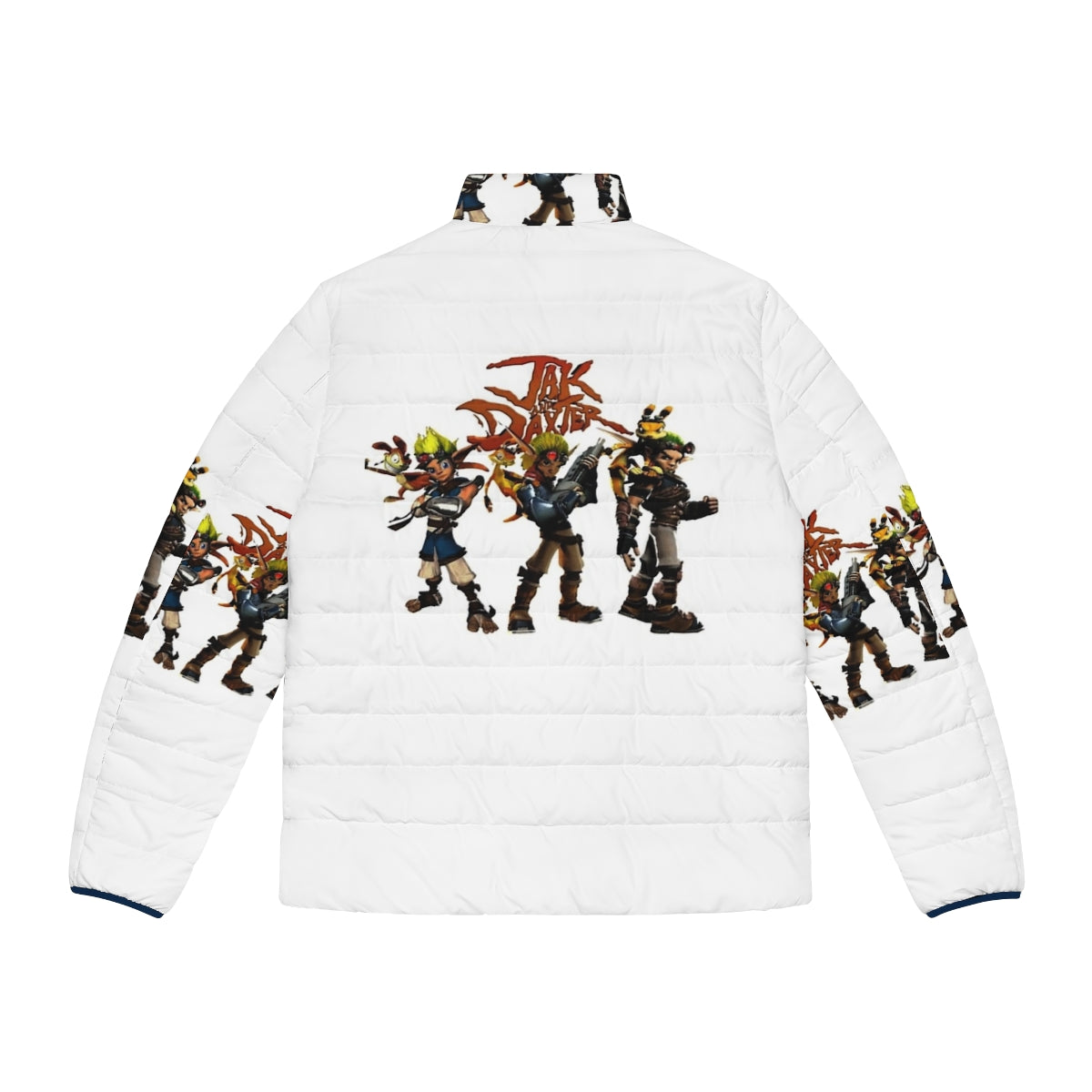 Jak and Daxter inspired puffer jacket with gaming graphics - Back