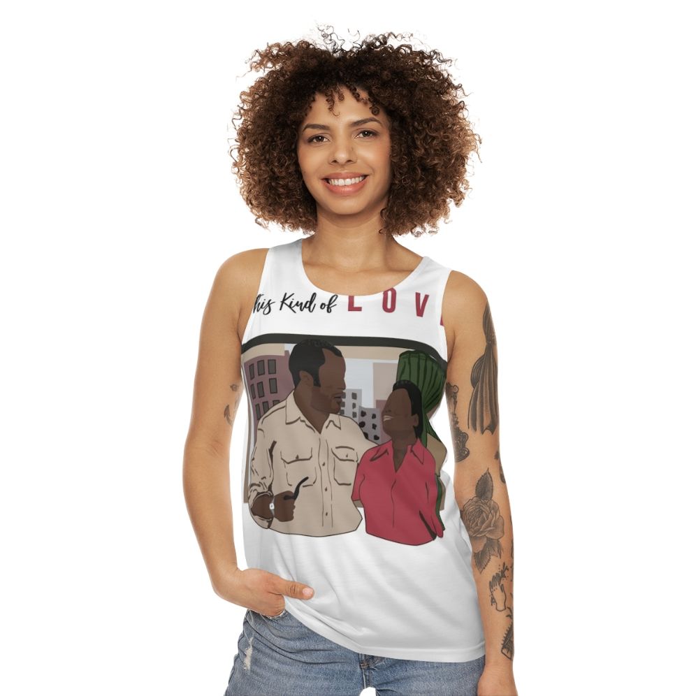 Retro 90s "Good Times" Unisex Tank Top featuring Black Art and Pop Culture Graphics - women