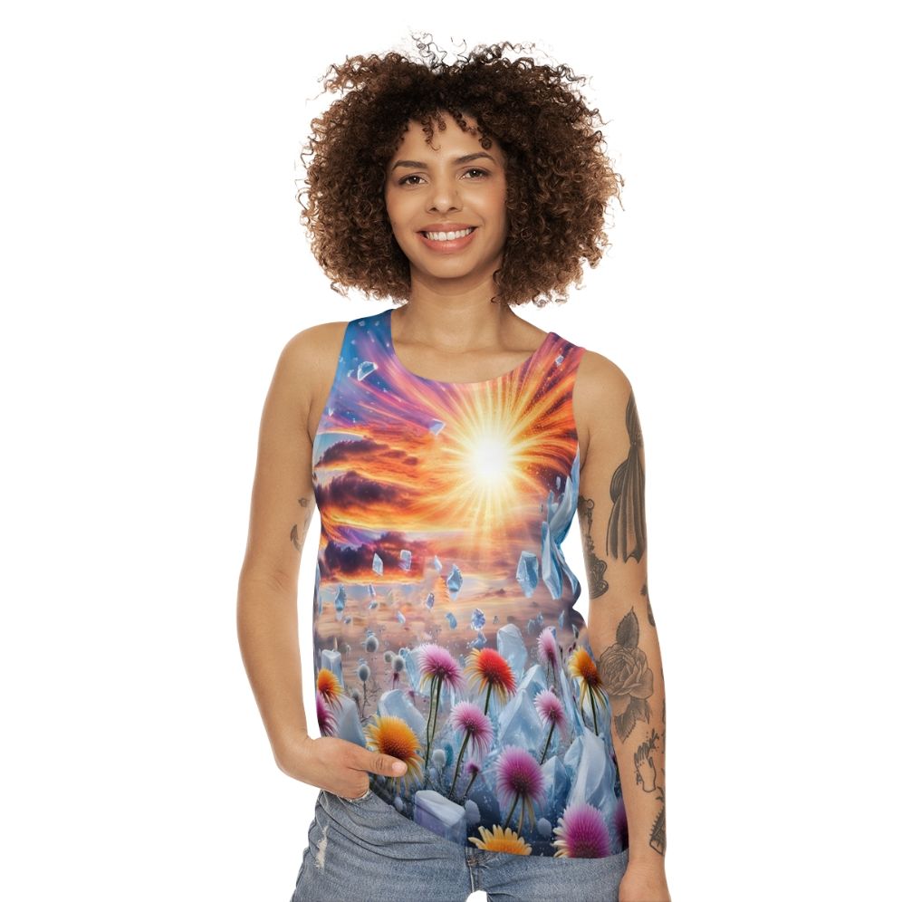 Flower Sunset Unisex Tank Top - women