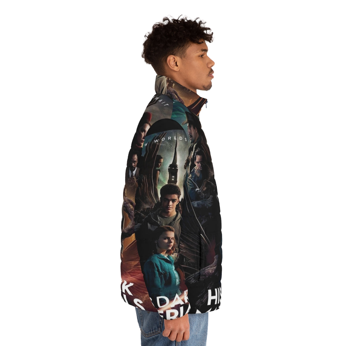 His Dark Materials inspired fantasy puffer jacket - men side right