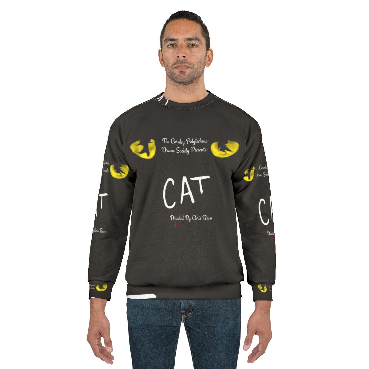 Cat inspired "The Play That Goes Wrong" sweatshirt - men