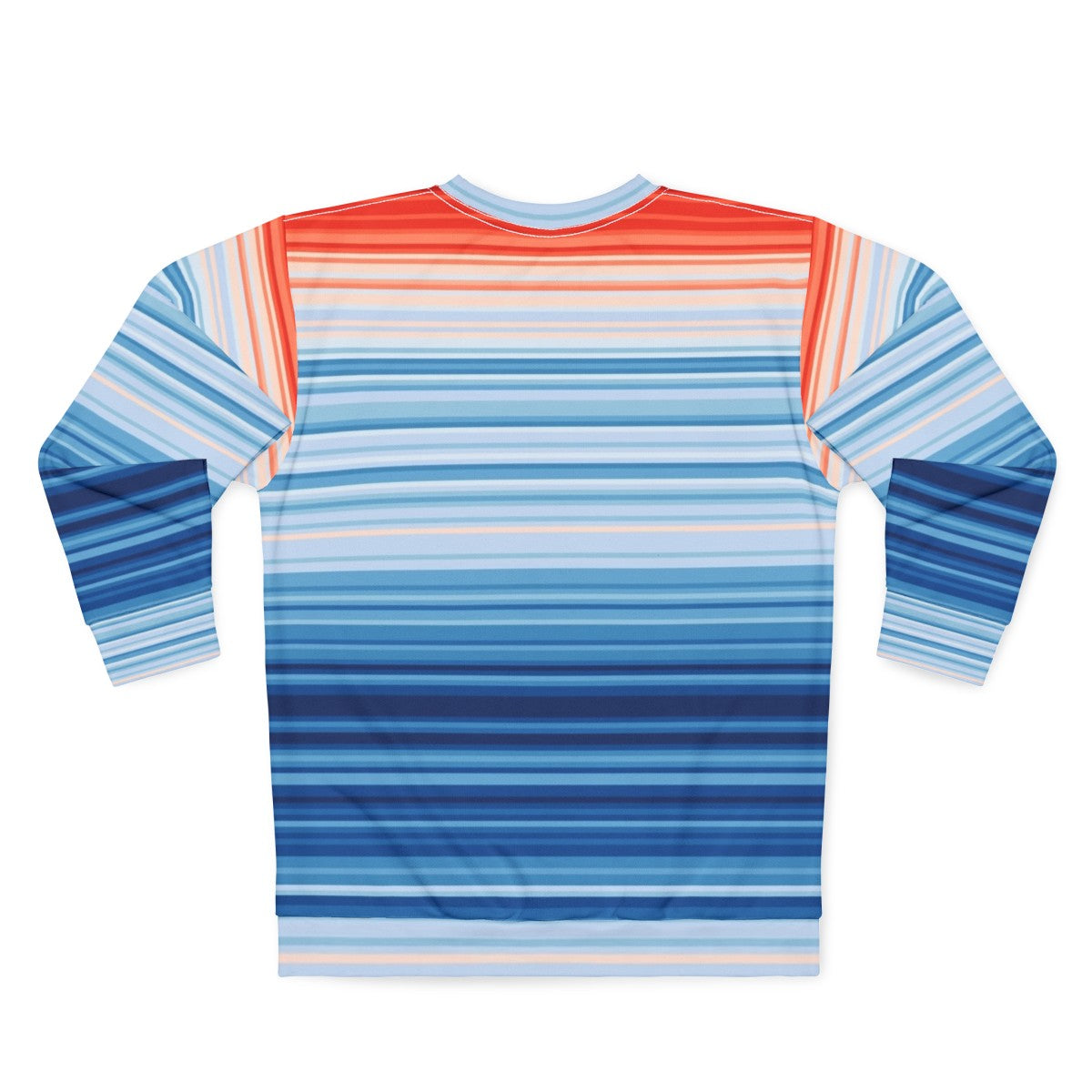 Climate Change Stripes Eco-Friendly Sweatshirt - Back