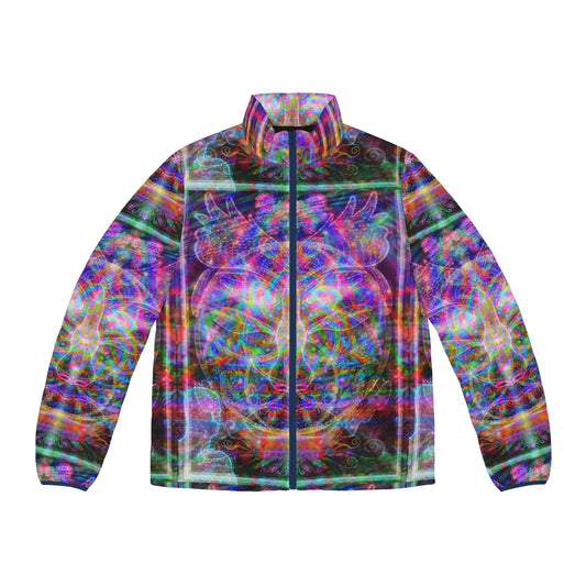 Metaphysical Realms Puffer Jacket - Visionary psychedelic clothing for the spiritual seeker