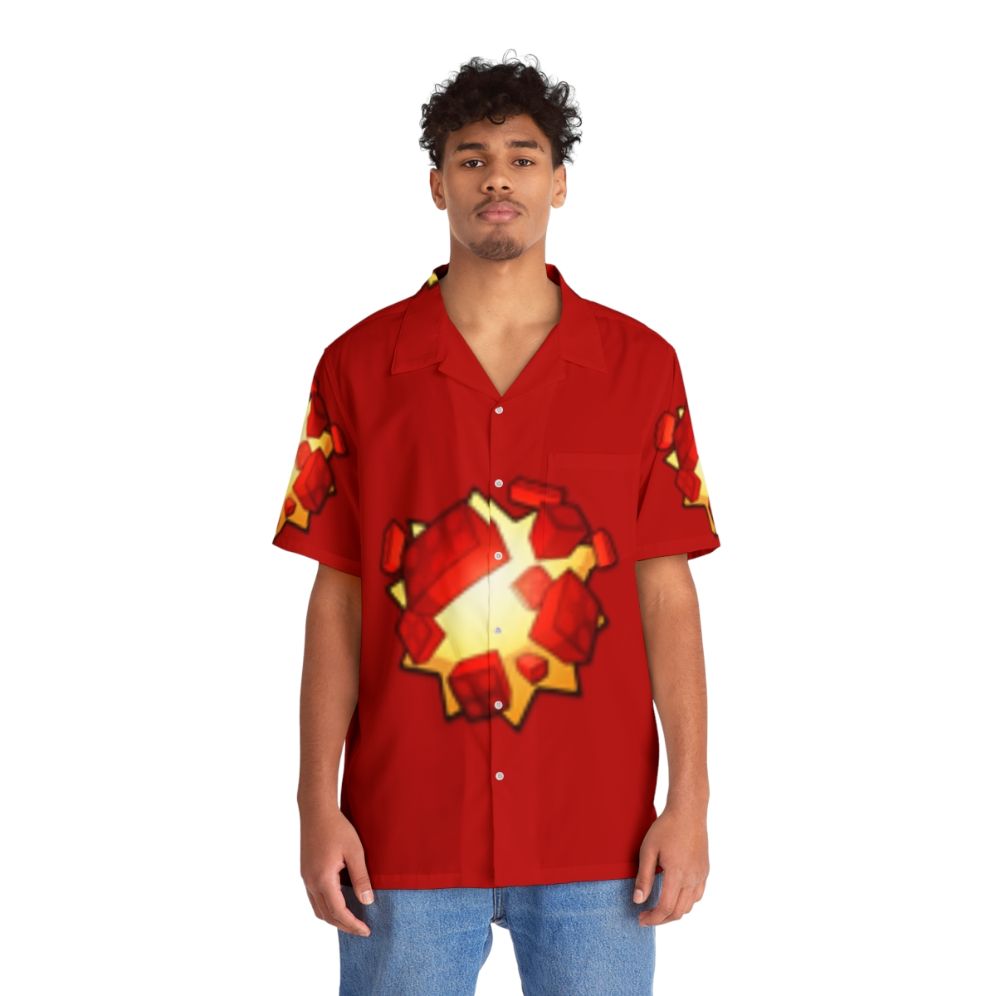 Bloxxer Hawaiian Shirt with tropical print design for Roblox - People Front