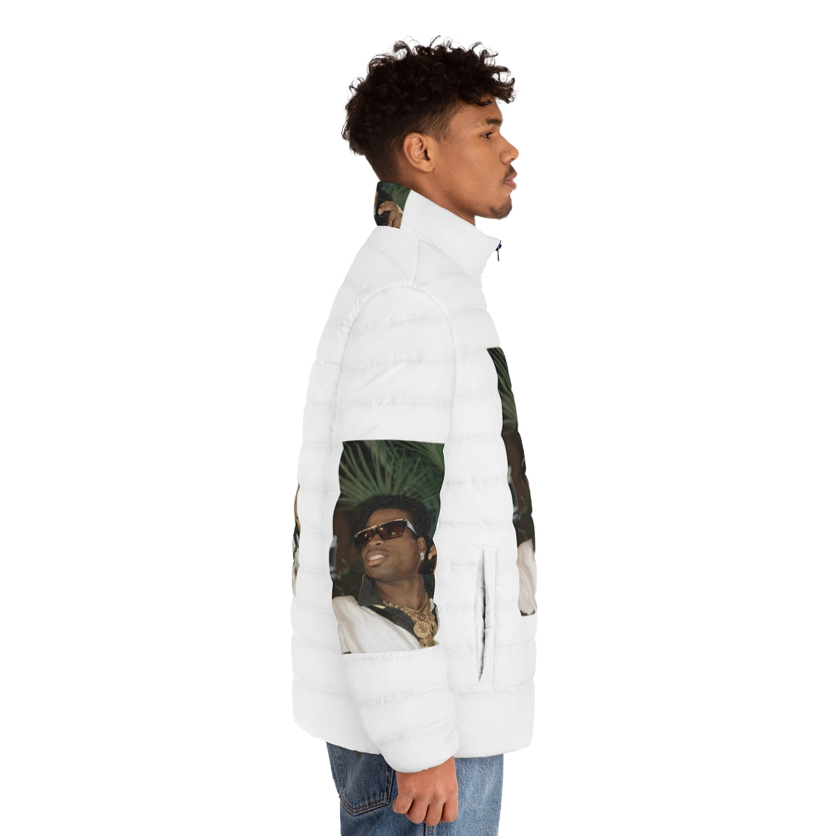 Dionysus puffer jacket with Greek mythology inspired design - men side right