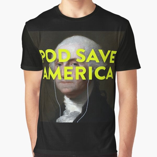 Pod Save America political podcast logo graphic t-shirt