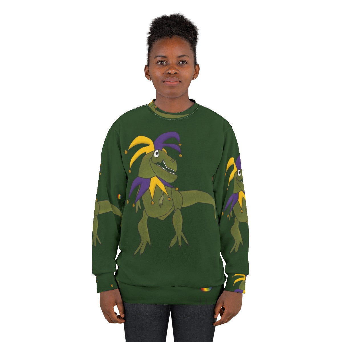 Dinosaur Jester T-Rex Sweatshirt - women