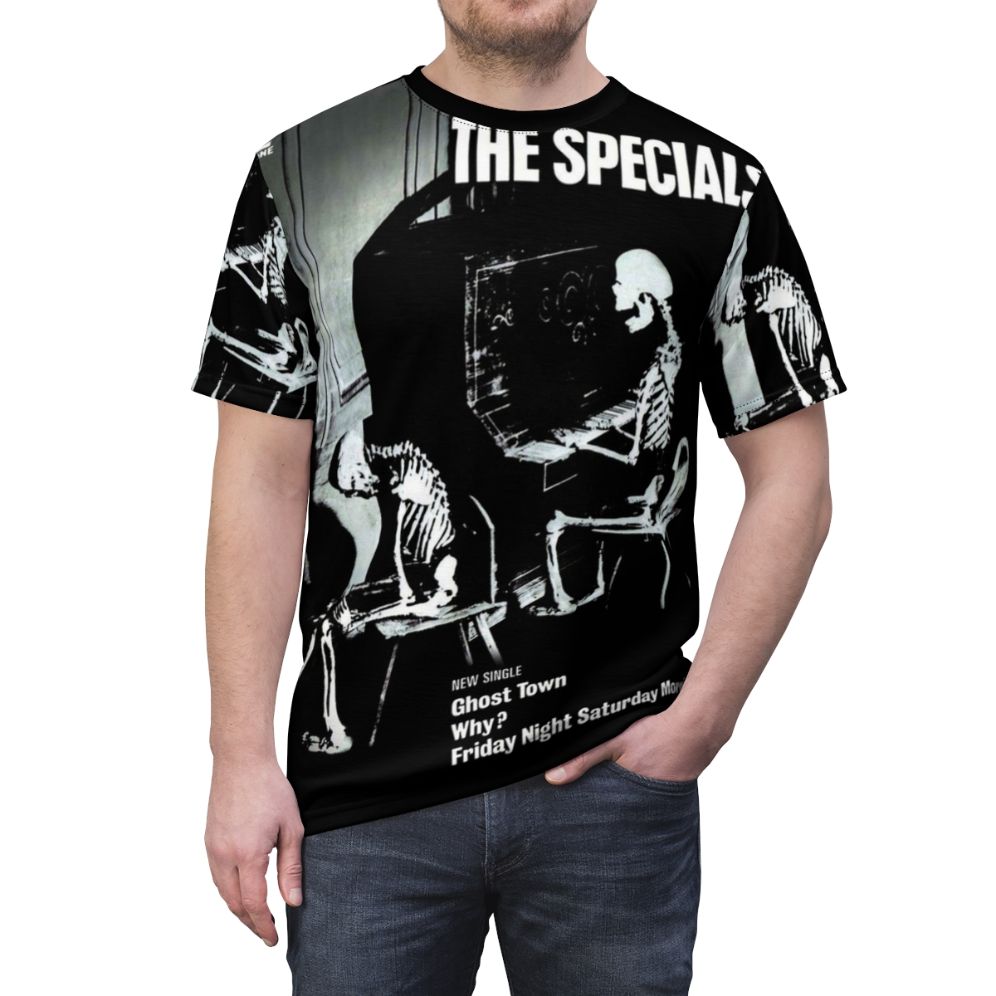 Ghost Special Town AOP T-Shirt with Ska, Reggae, and Punk Inspired Graphic Design - men front