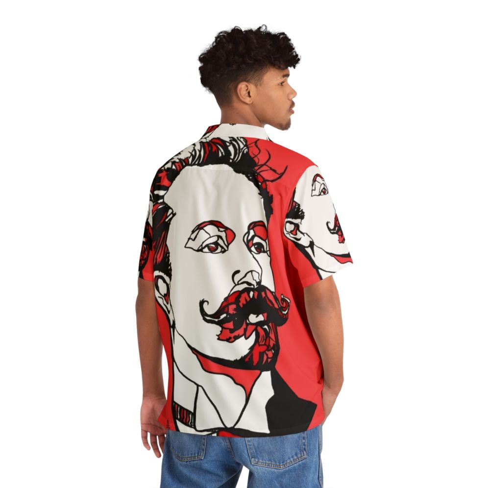 Alexander Scriabin Portrait Hawaiian Shirt - Flat lay