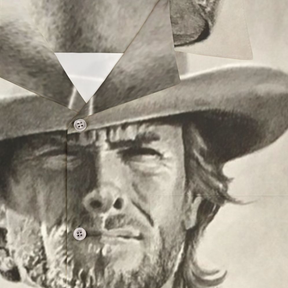 Clint Eastwood Sketch Hawaiian Shirt - Detail