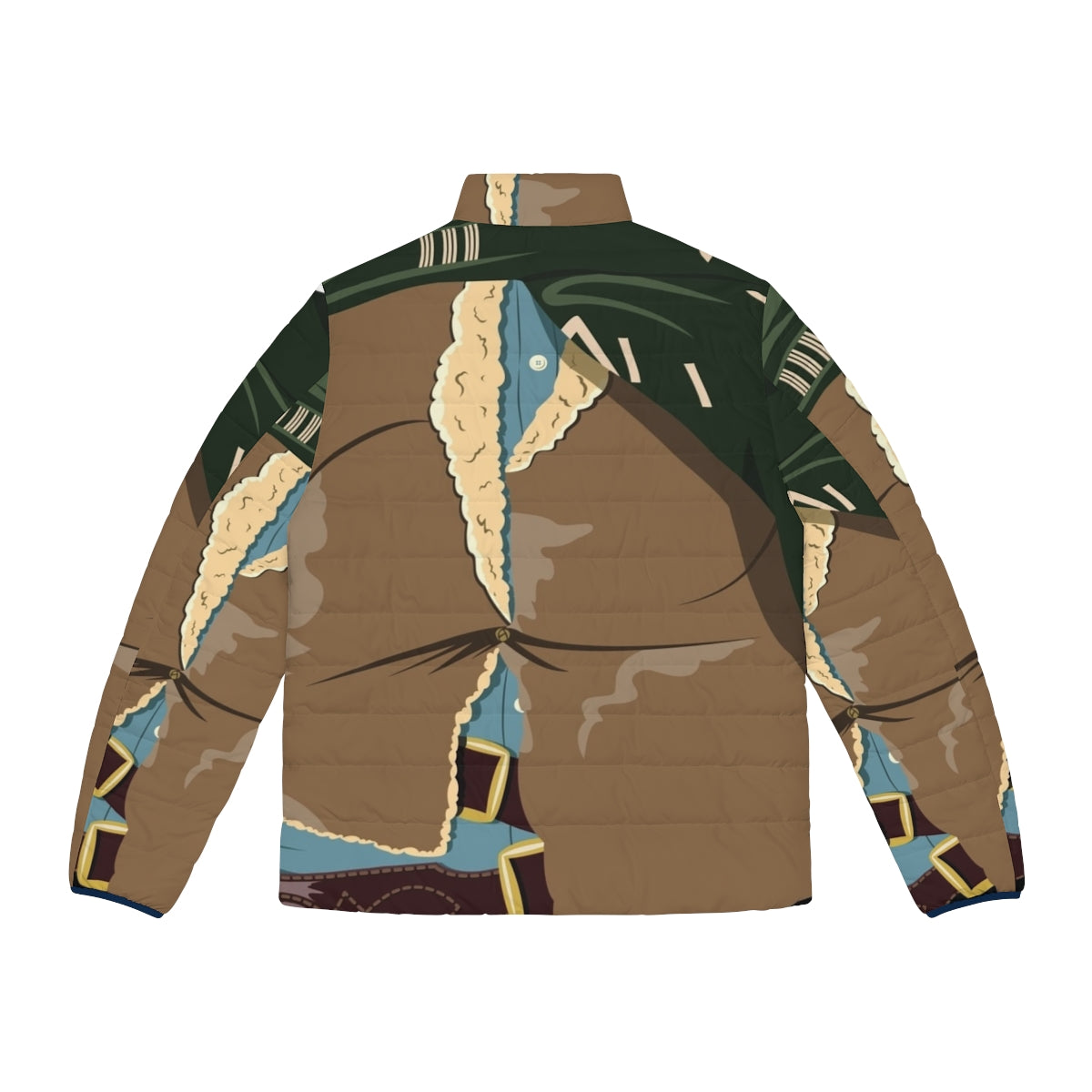 Puffer jacket with no name, inspired by spaghetti western classics - Back