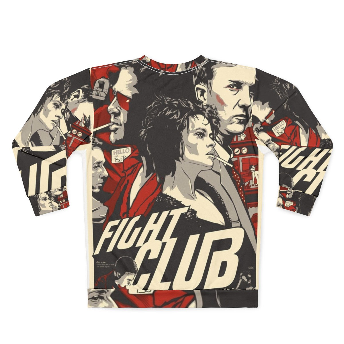 Fight Club Movie Sweatshirt featuring Brad Pitt - Back