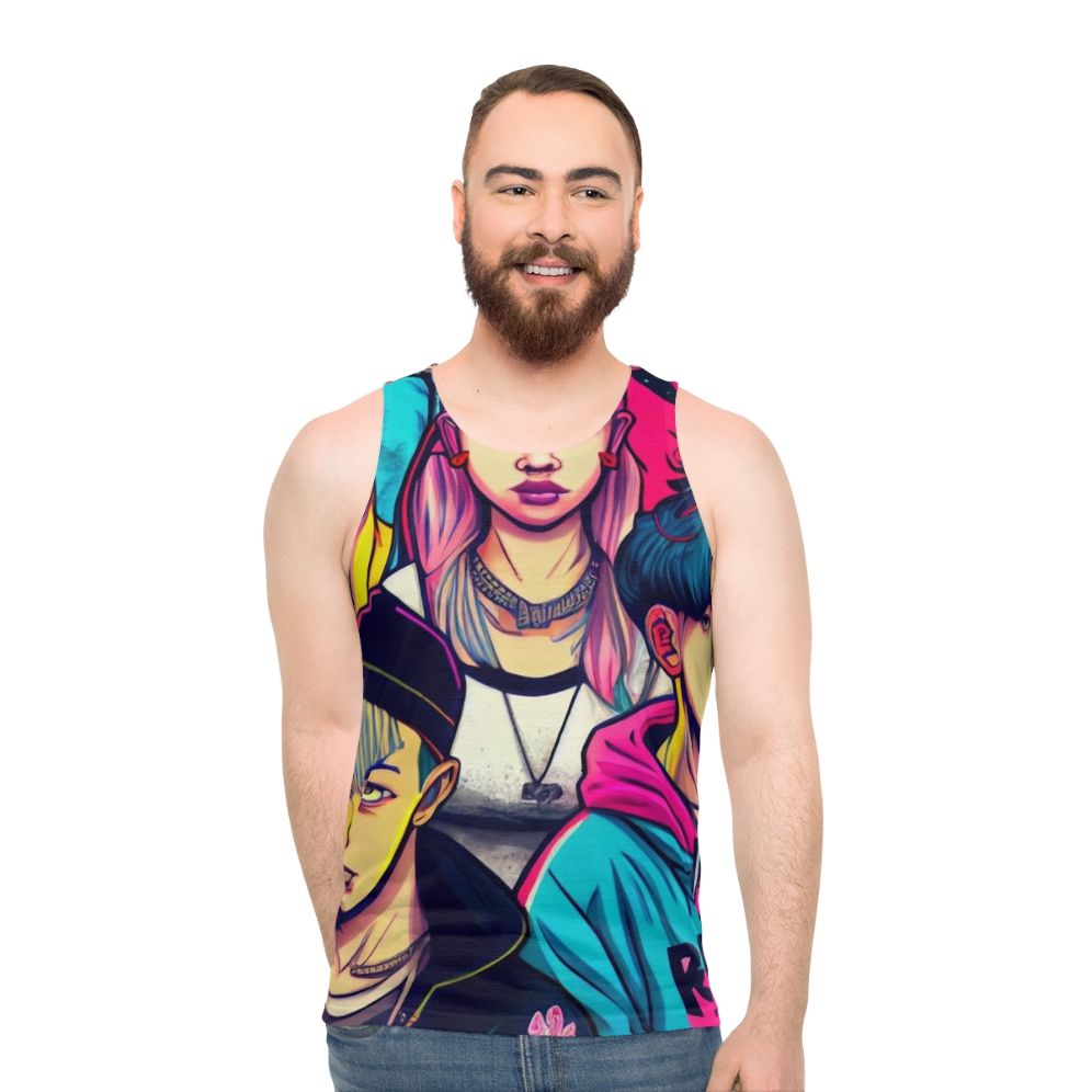 Young Royals Cyberpunk Manga Style Unisex Tank Top - men