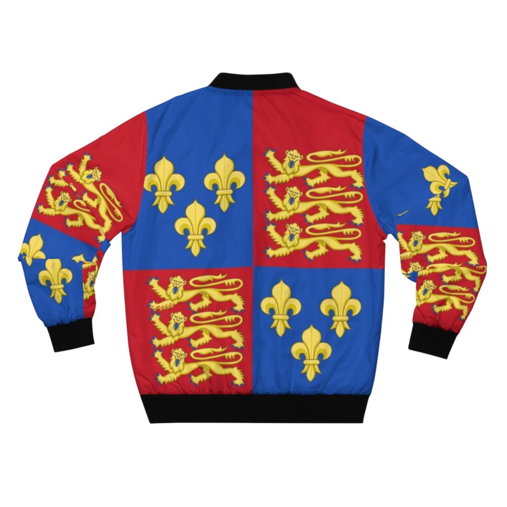 Henry V medieval royal arms of England bomber jacket - Back