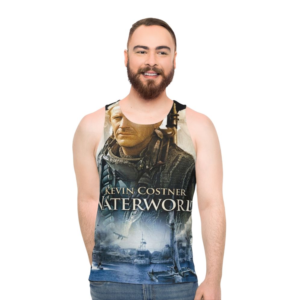 Vintage horror movie themed unisex tank top - men