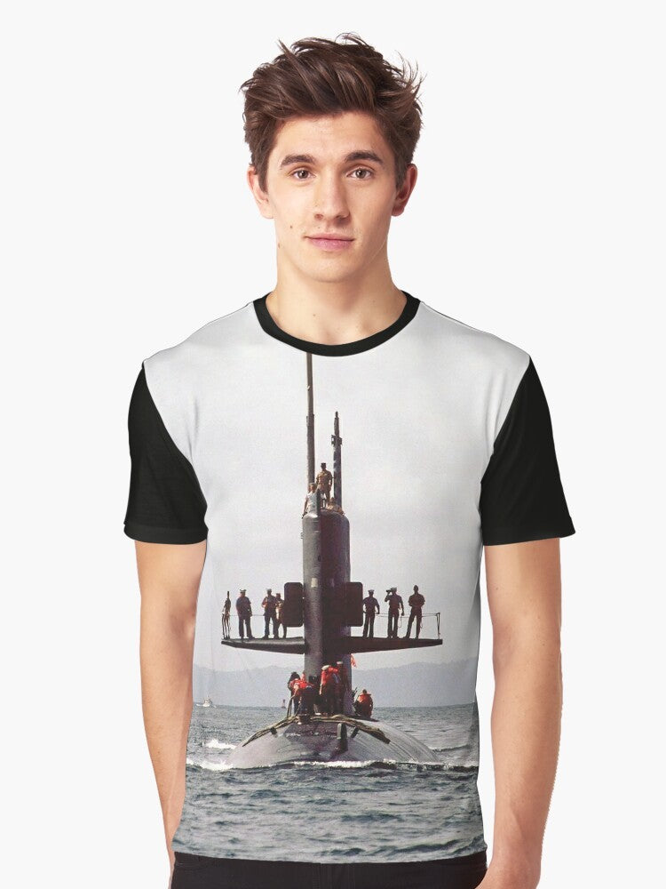 USS SCAMP (SSN-588) Navy Submarine Graphic T-Shirt - Men