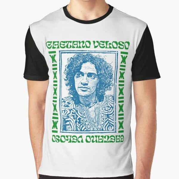 Vintage graphic t-shirt featuring the image of Brazilian singer and songwriter Caetano Veloso