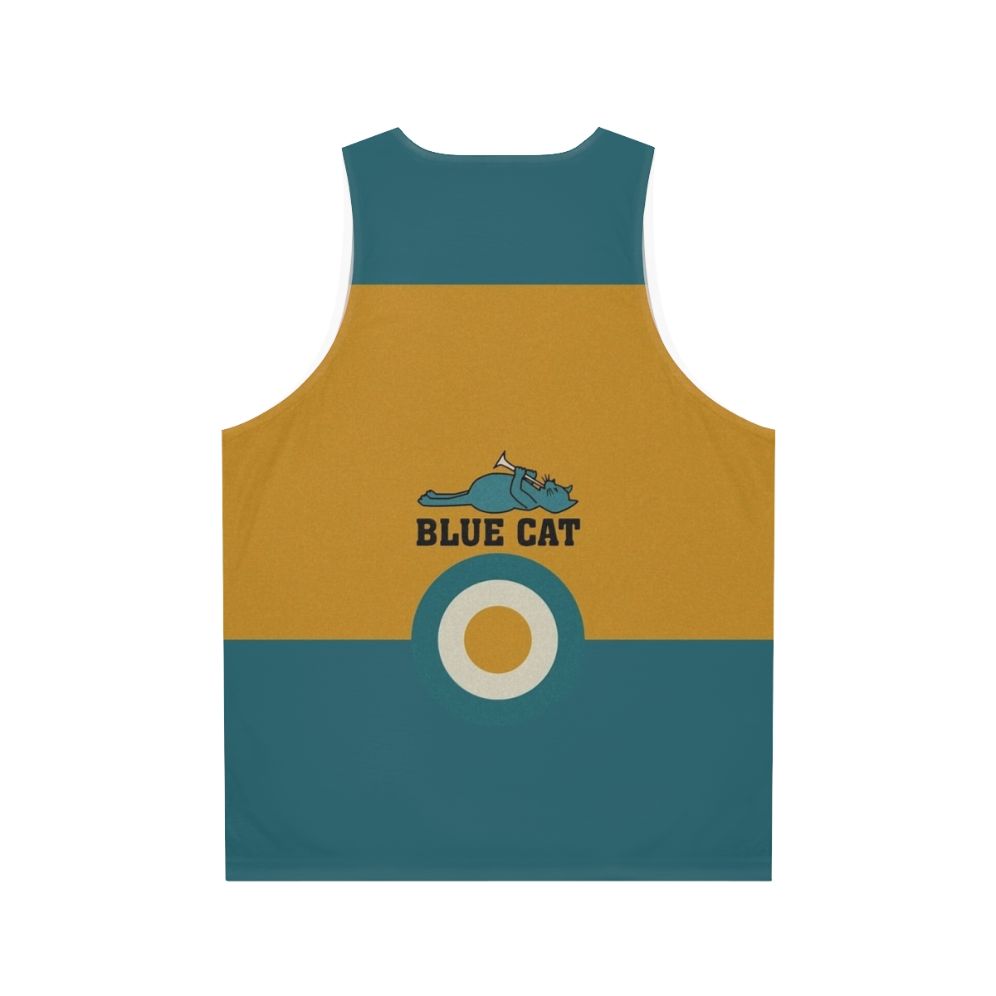 Blue Cat Unisex Tank Top - Back