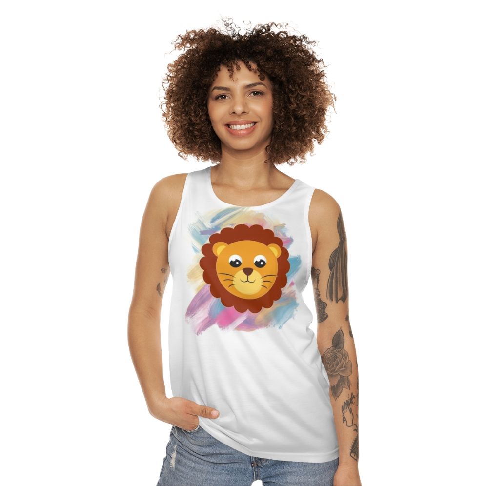 Unisex tank top featuring legendary fantasy creatures like dragons, unicorns, and falcons - women