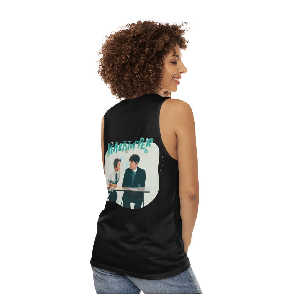 Heart Stopper Unisex Tank Top - women back