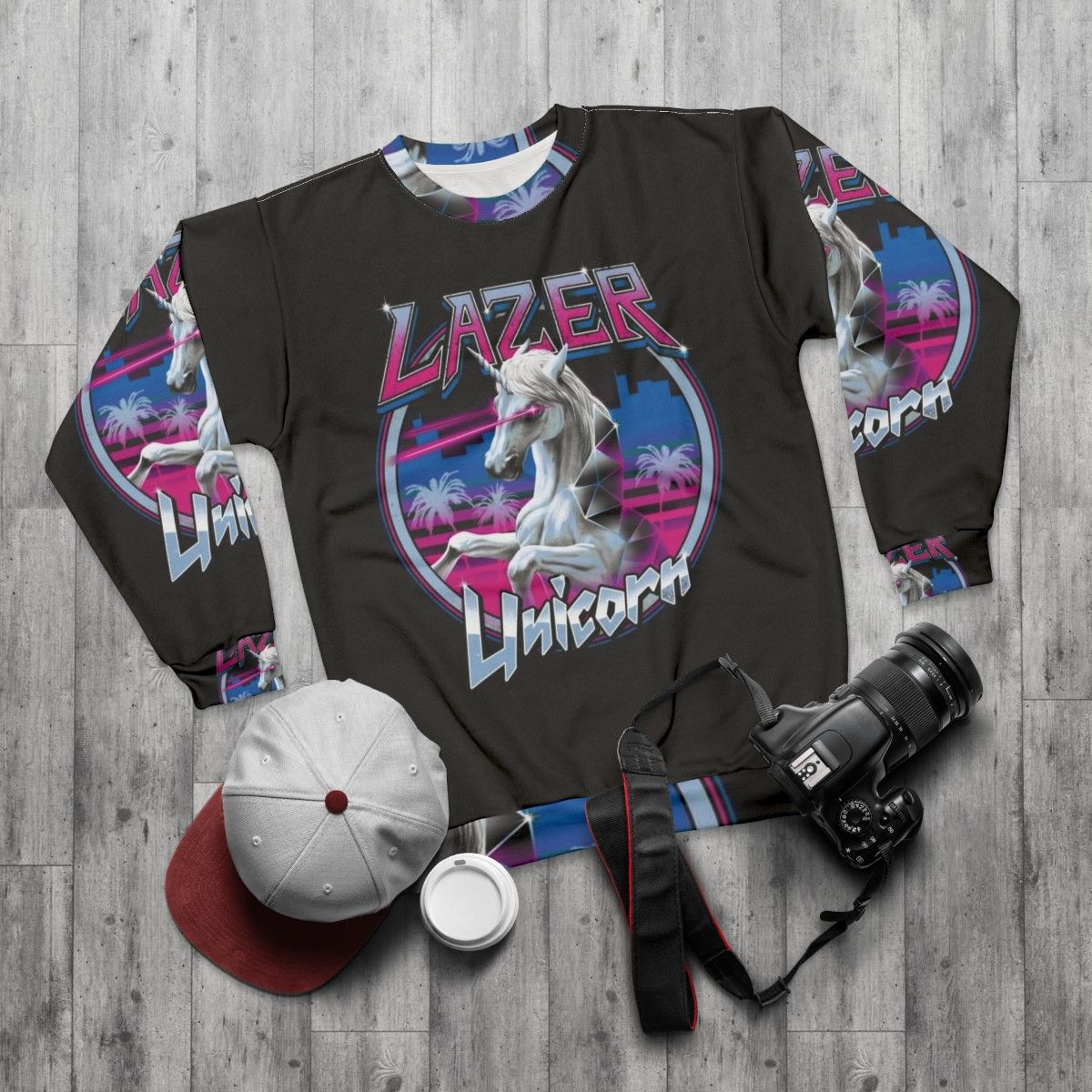 Lazer Unicorn Sweatshirt - flat lay