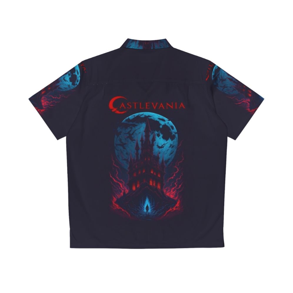 Castlevania Night Ruin Hawaiian Shirt featuring Alucard, Trevor Belmont, and Sypha Belnades - Back