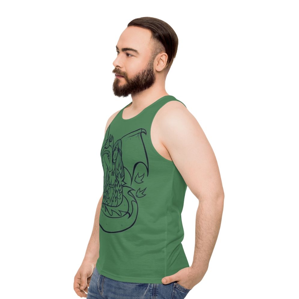 Dragon Goddess Unisex Tank Top - men side