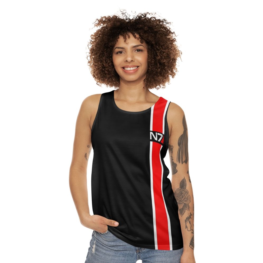 Mass Effect N7 Red Unisex Tank Top - women