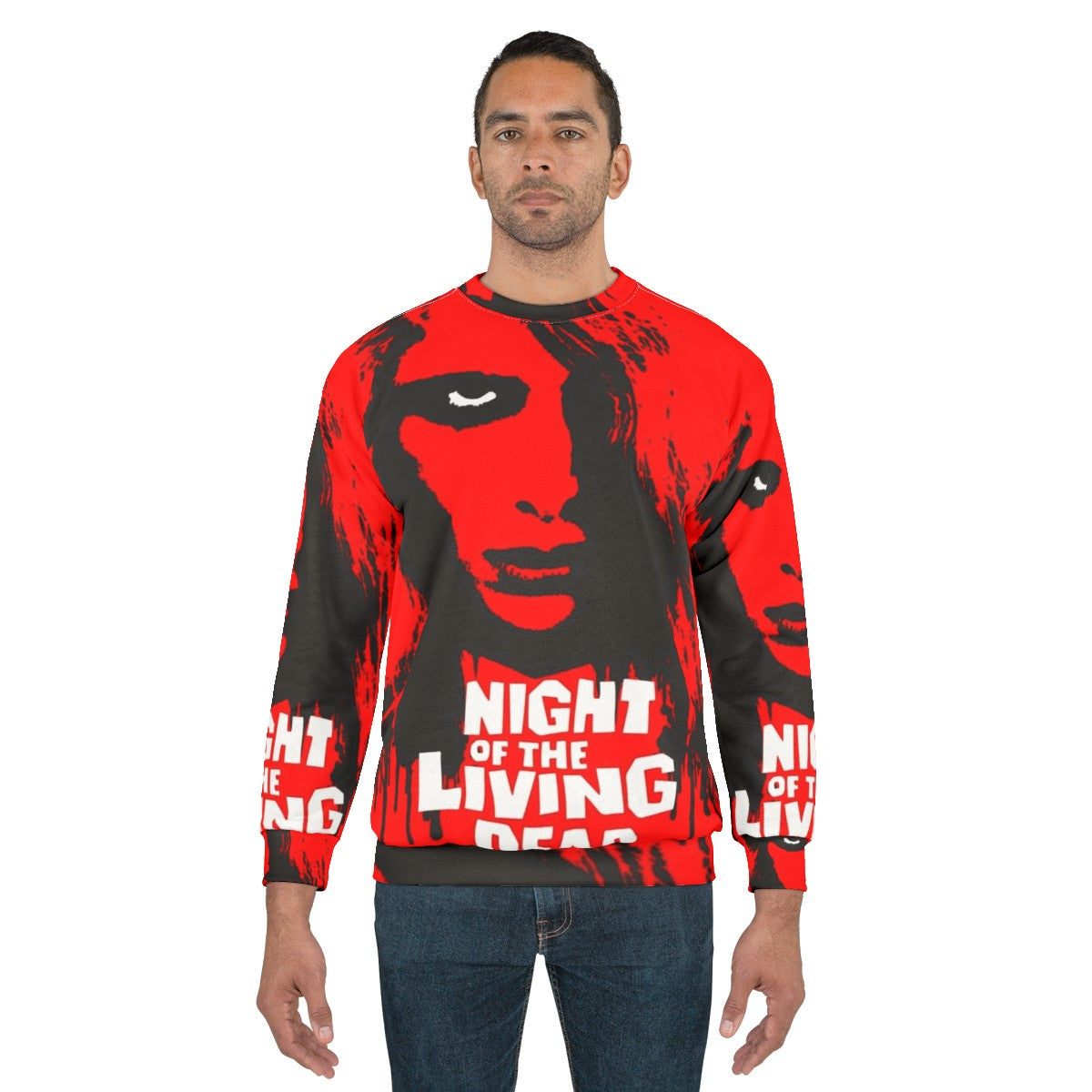 Night of the Living Dead Sweatshirt featuring a zombie graphic - men