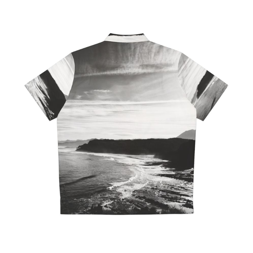 Asturias Hawaiian Shirt with beach and cliff scenery - Back