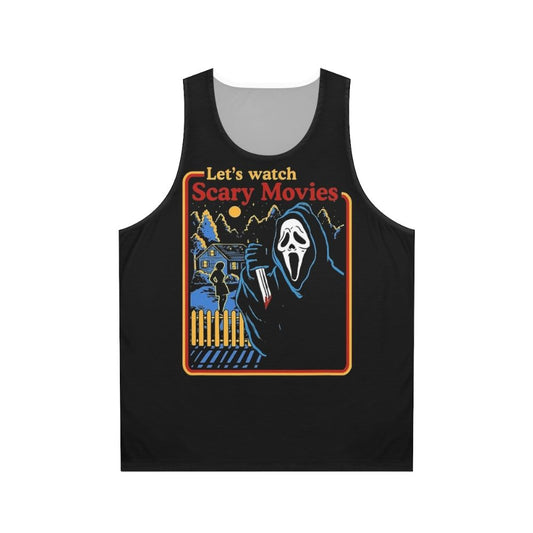 "Let's Watch Scary Movies" Unisex Tank Top for Horror Movie Fans